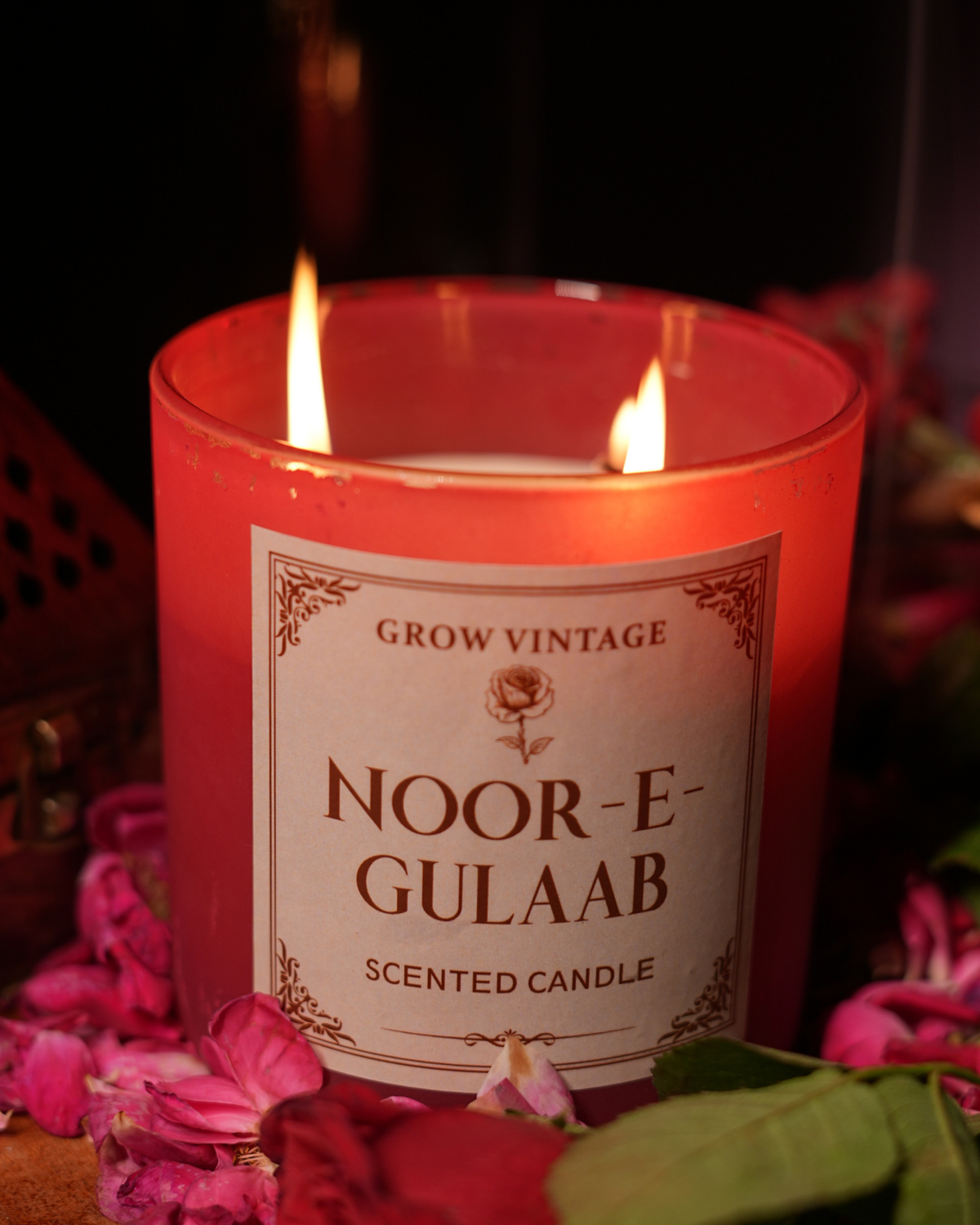 Noor-E-Gulaab Three-Wick Scented Candle