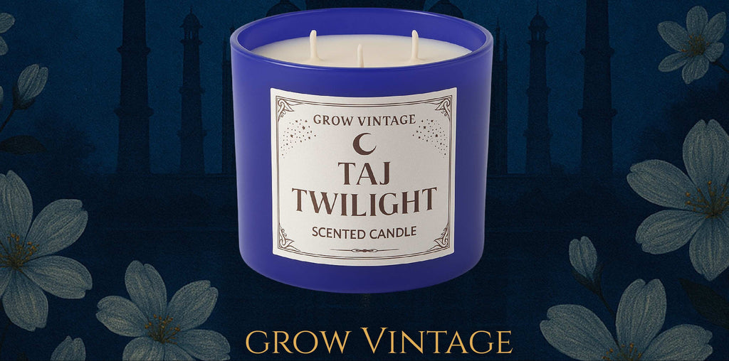 Scented Candle-Taj Twilight |Jasmine, Lily, Musk & White Oudh Aroma|Luxury Soy Wax Candle with Lead-Free Wick|55 Hours Burn | Matte Glass Jar Home Décor Candle for Relaxation & Meditation