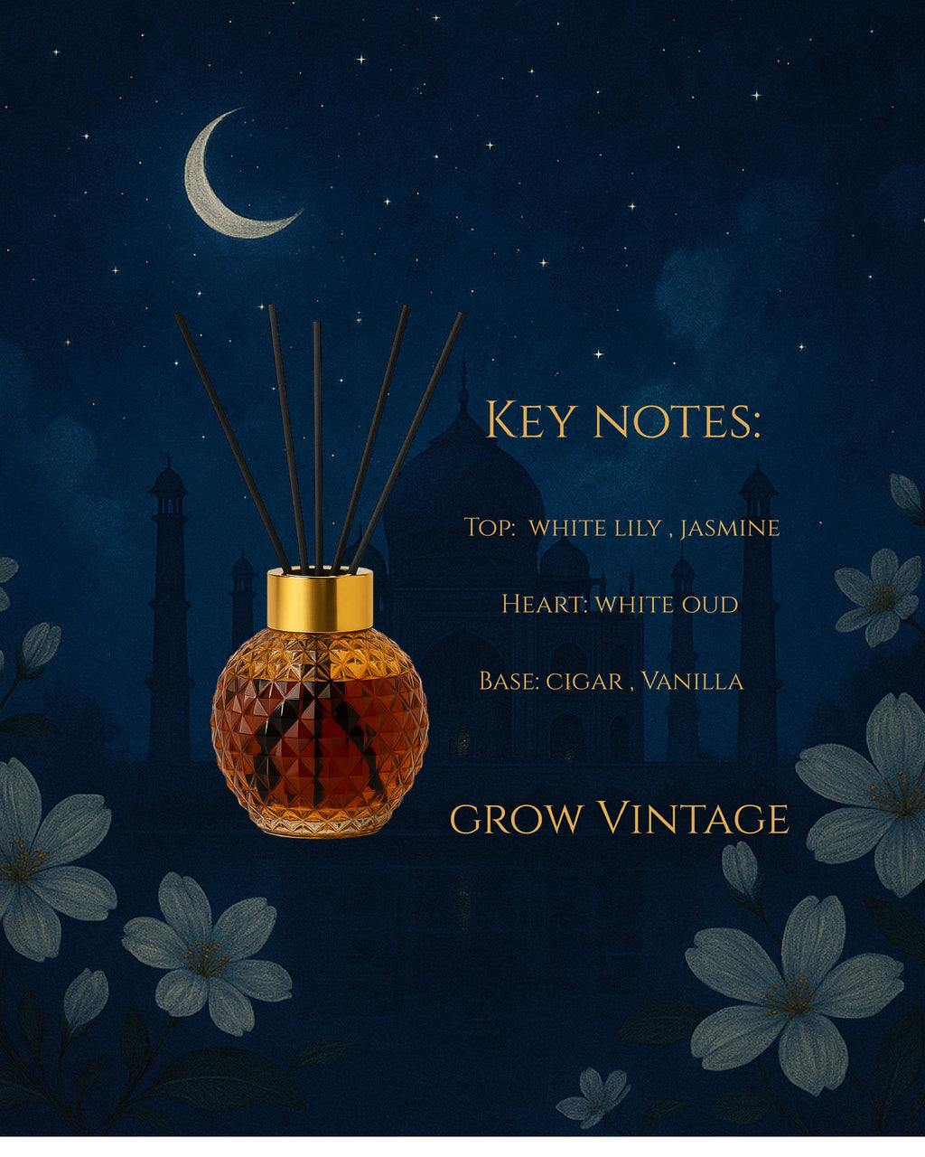Taj Twilight | Luxury Fragrance Diffuser| Reed Diffuser Oil (100 ML)