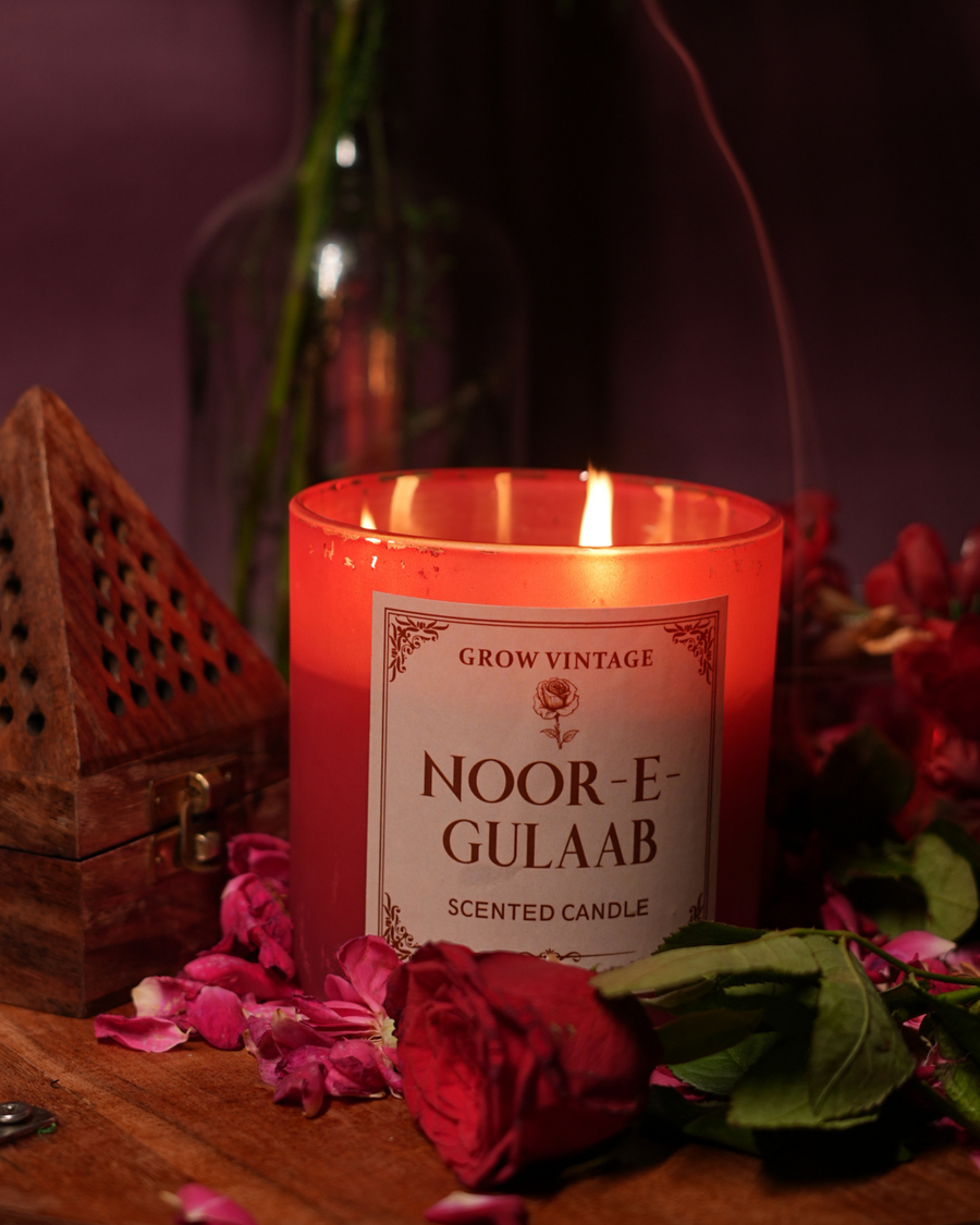 Noor-E-Gulaab Three-Wick Scented Candle