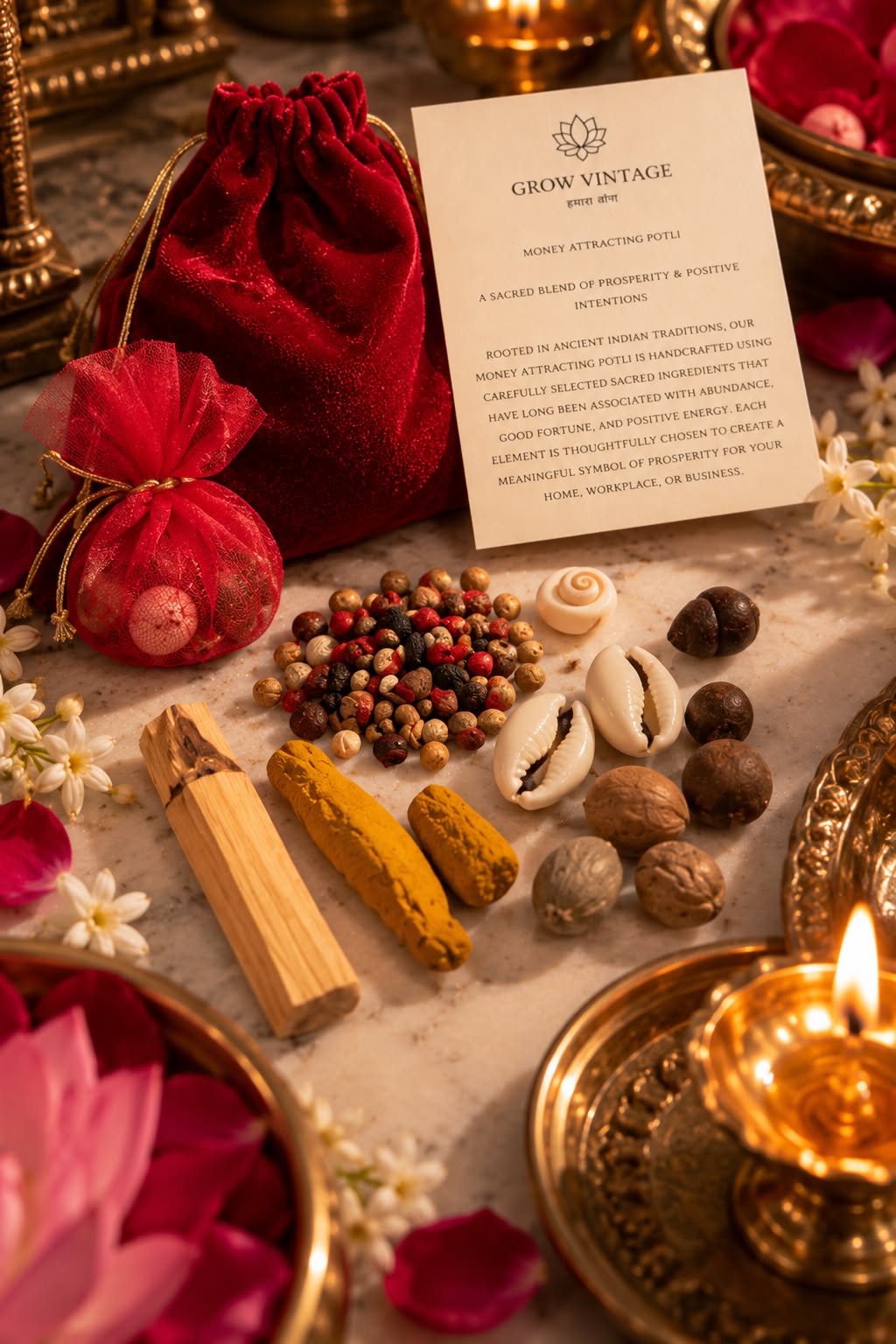 Laxmi Pujan Potli — Money Attracting Potli | A Sacred Blend of Prosperity