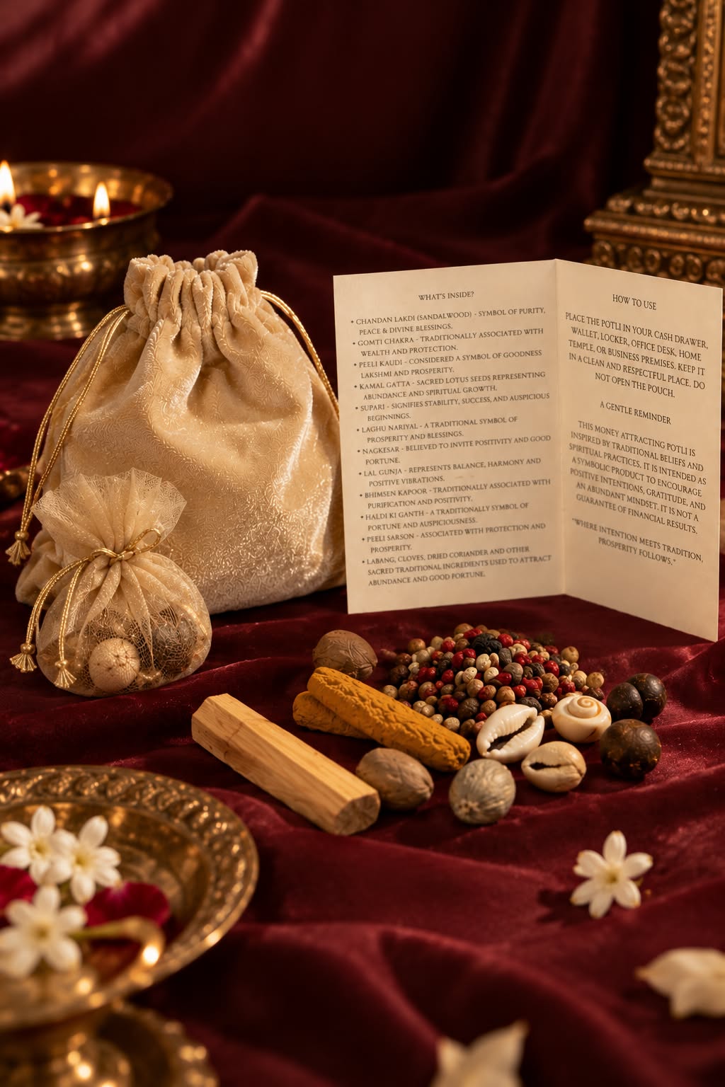 Laxmi Pujan Potli — Money Attracting Potli | A Sacred Blend of Prosperity
