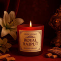 Scented Candle – Royal Rajput | Sandalwood, Jasmine, Oudh & Kesar Aroma | Hand-Poured Soy Wax Candle with Lead-Free Wick | 35+ Hours Burn | Maroon Jar Home Décor & Relaxation Candle